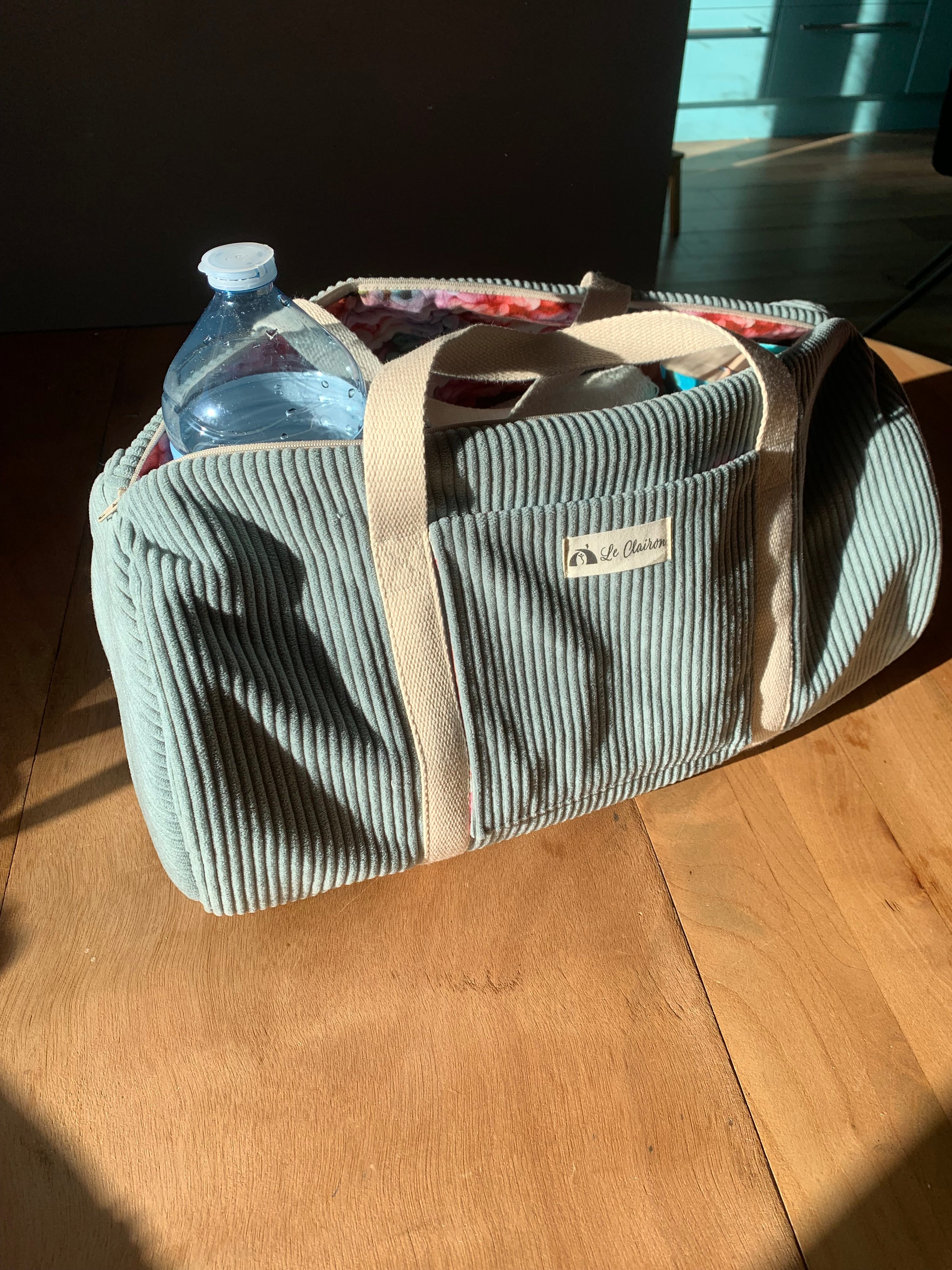 Sac polochon en velours