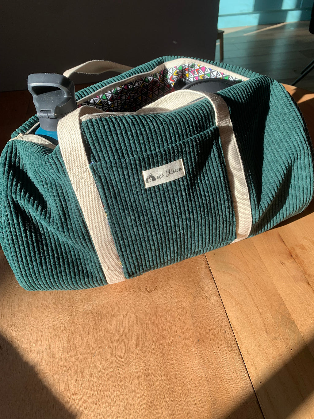 Sac polochon en velours