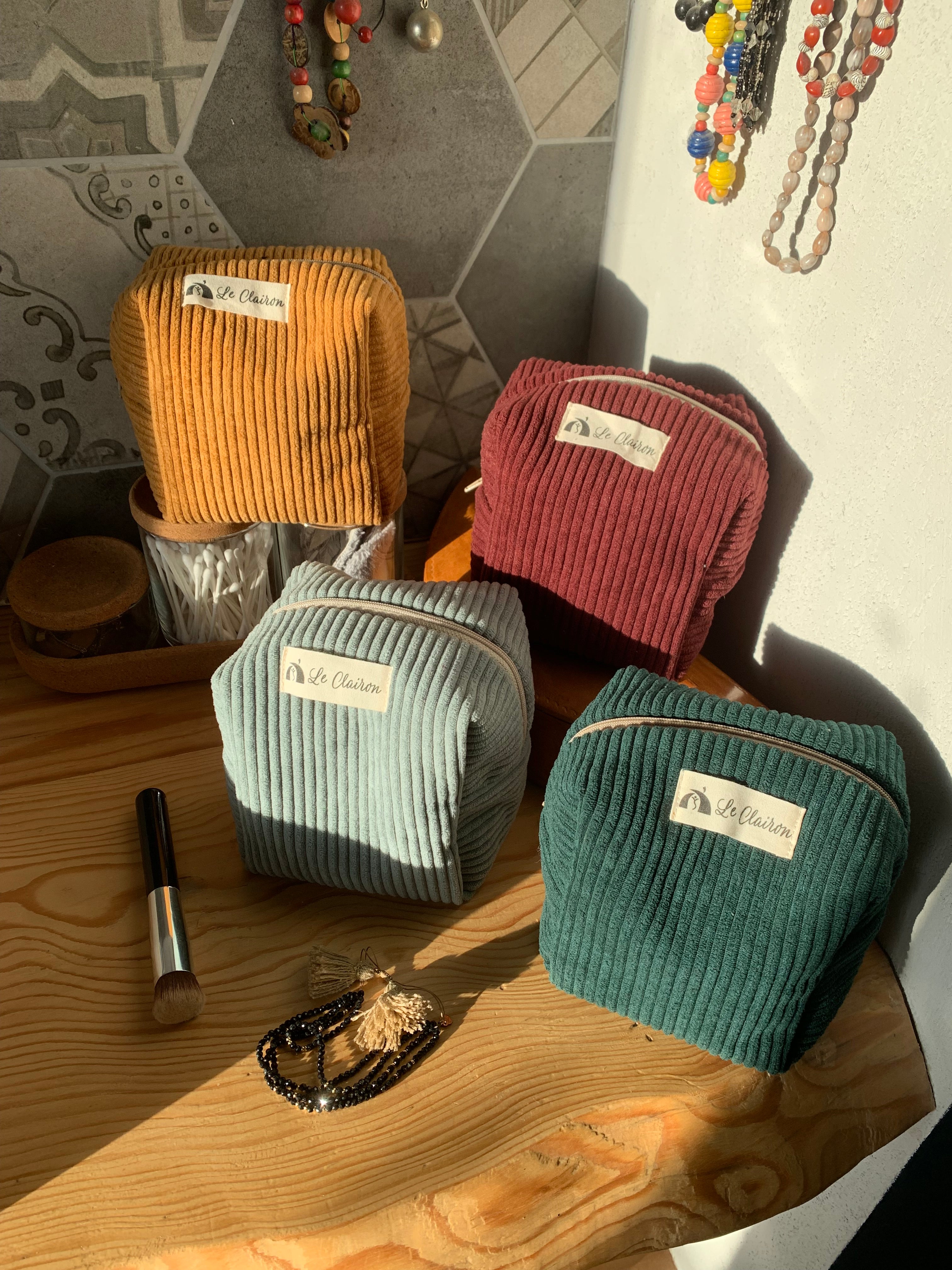 Trousse de Toilette Cube en Velours