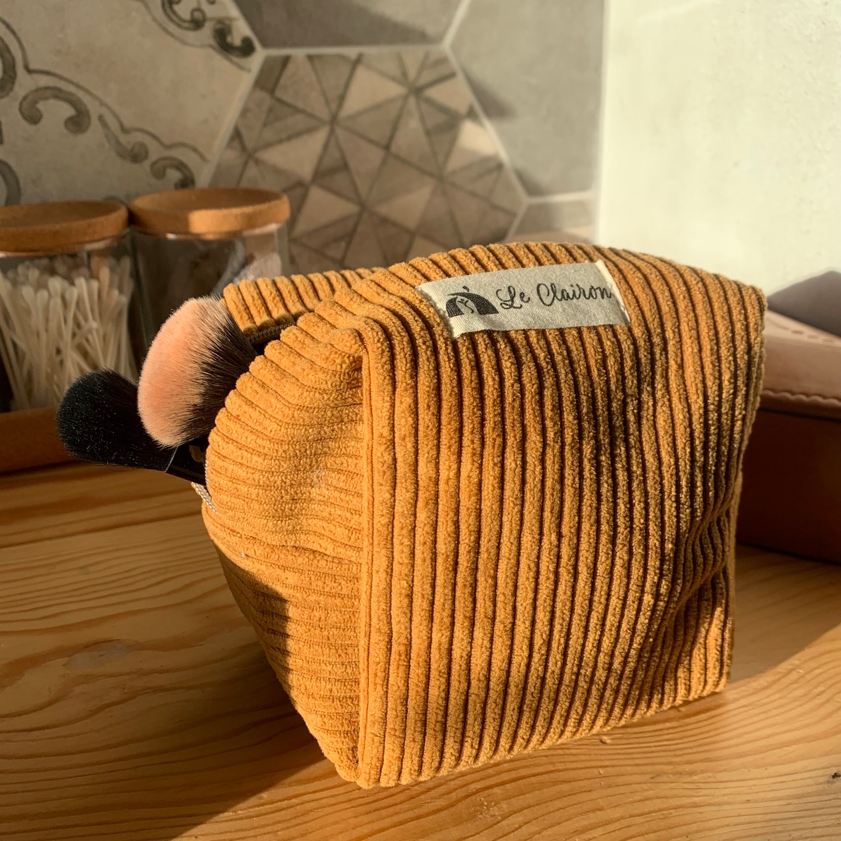 Trousse de Toilette Cube en Velours