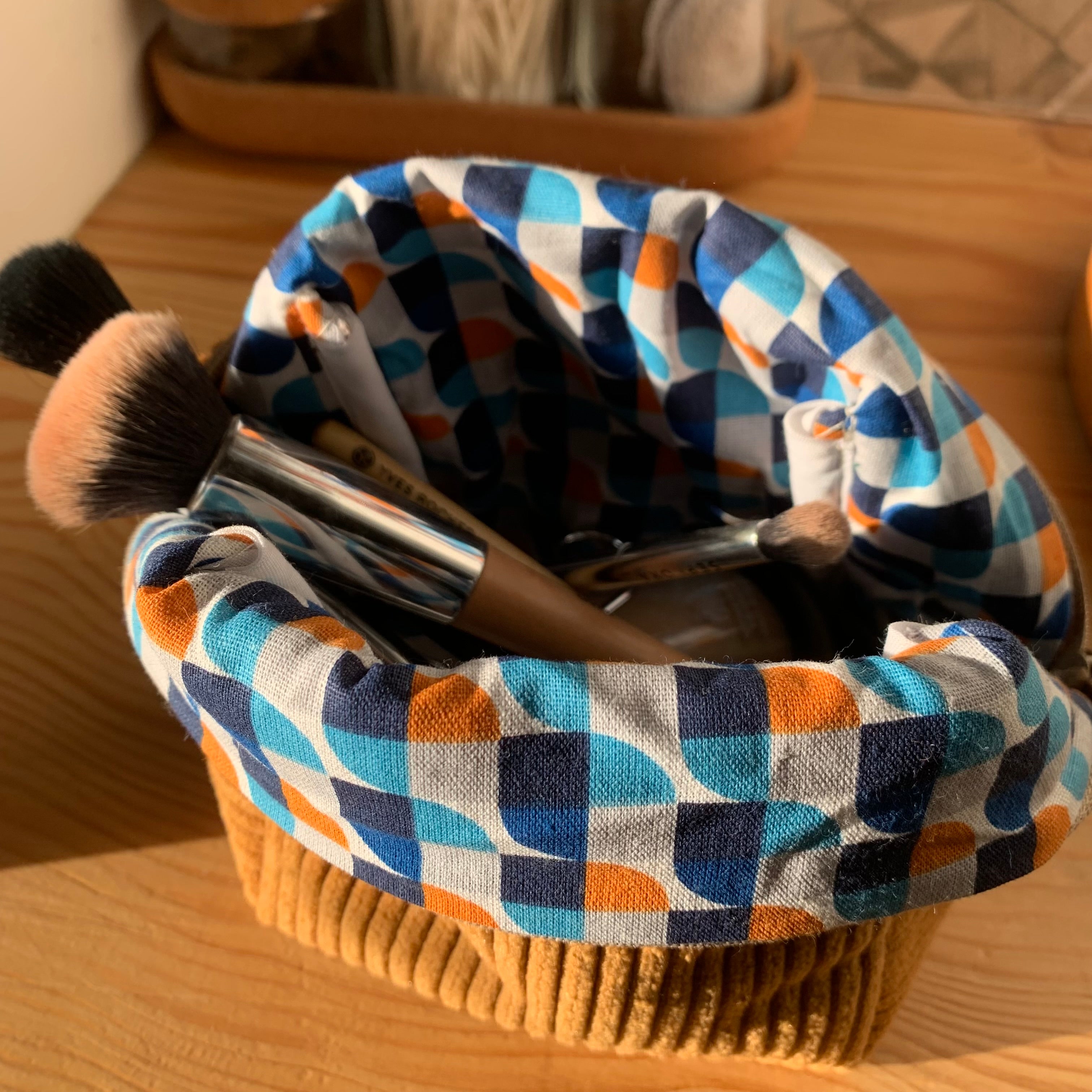 Trousse de Toilette Cube en Velours