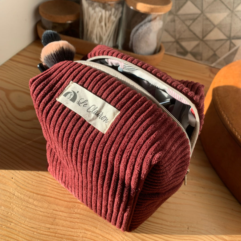 Trousse de Toilette Cube en Velours