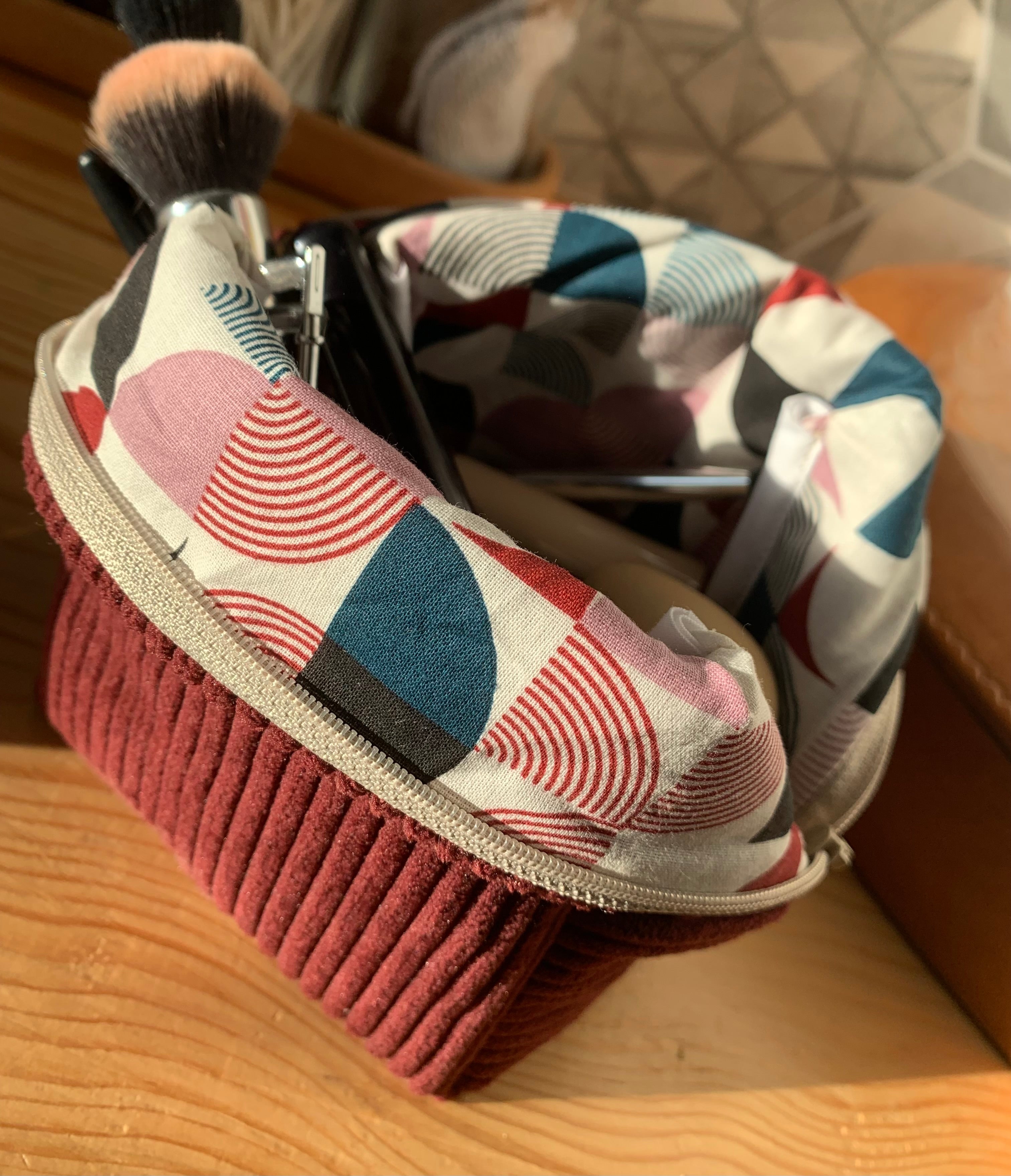 Trousse de Toilette Cube en Velours