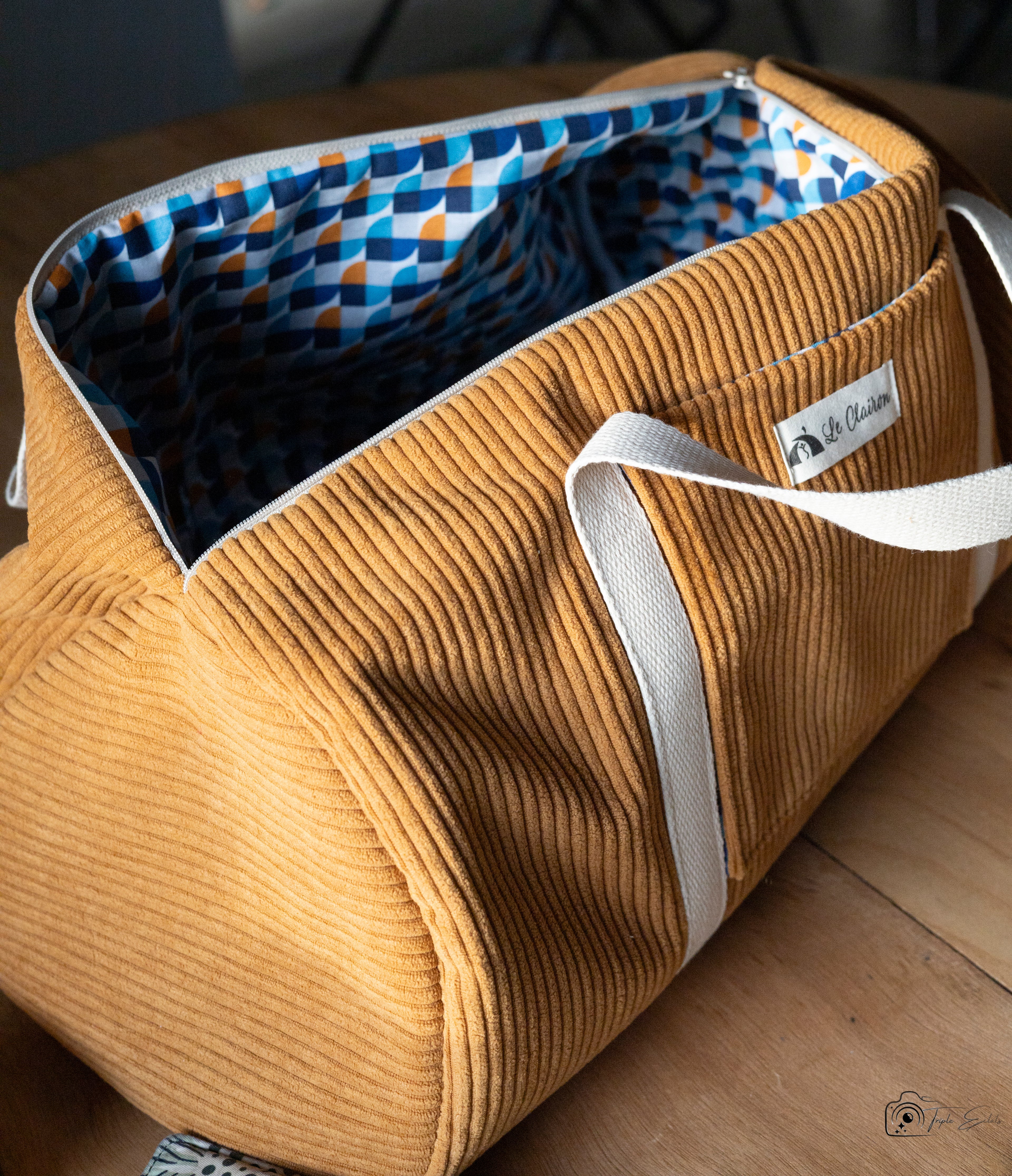 Sac polochon en velours