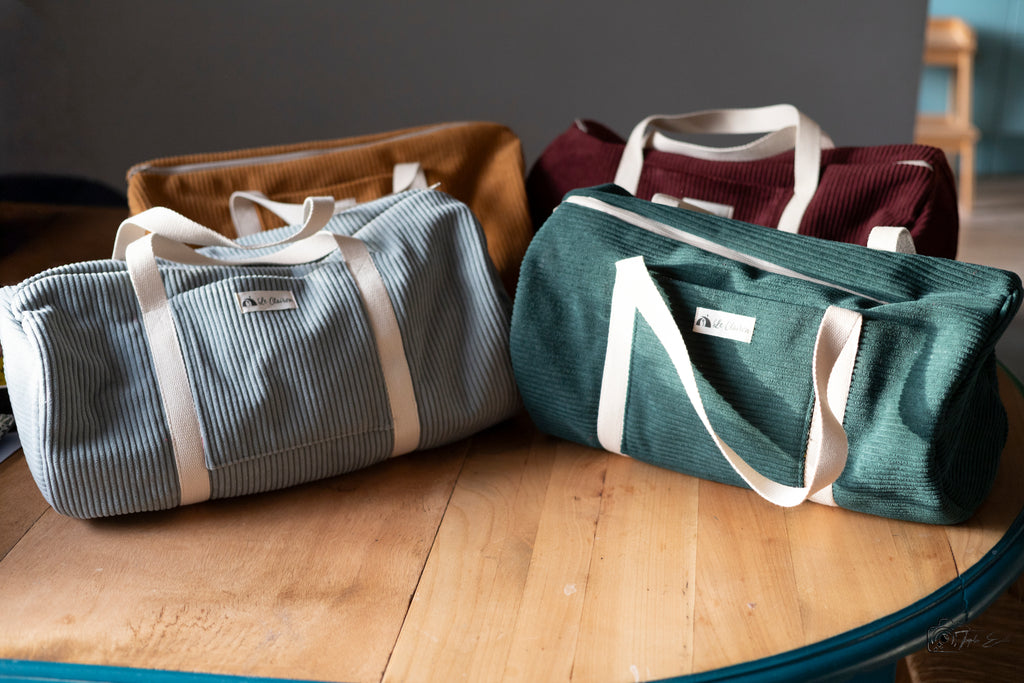 Sac polochon en velours