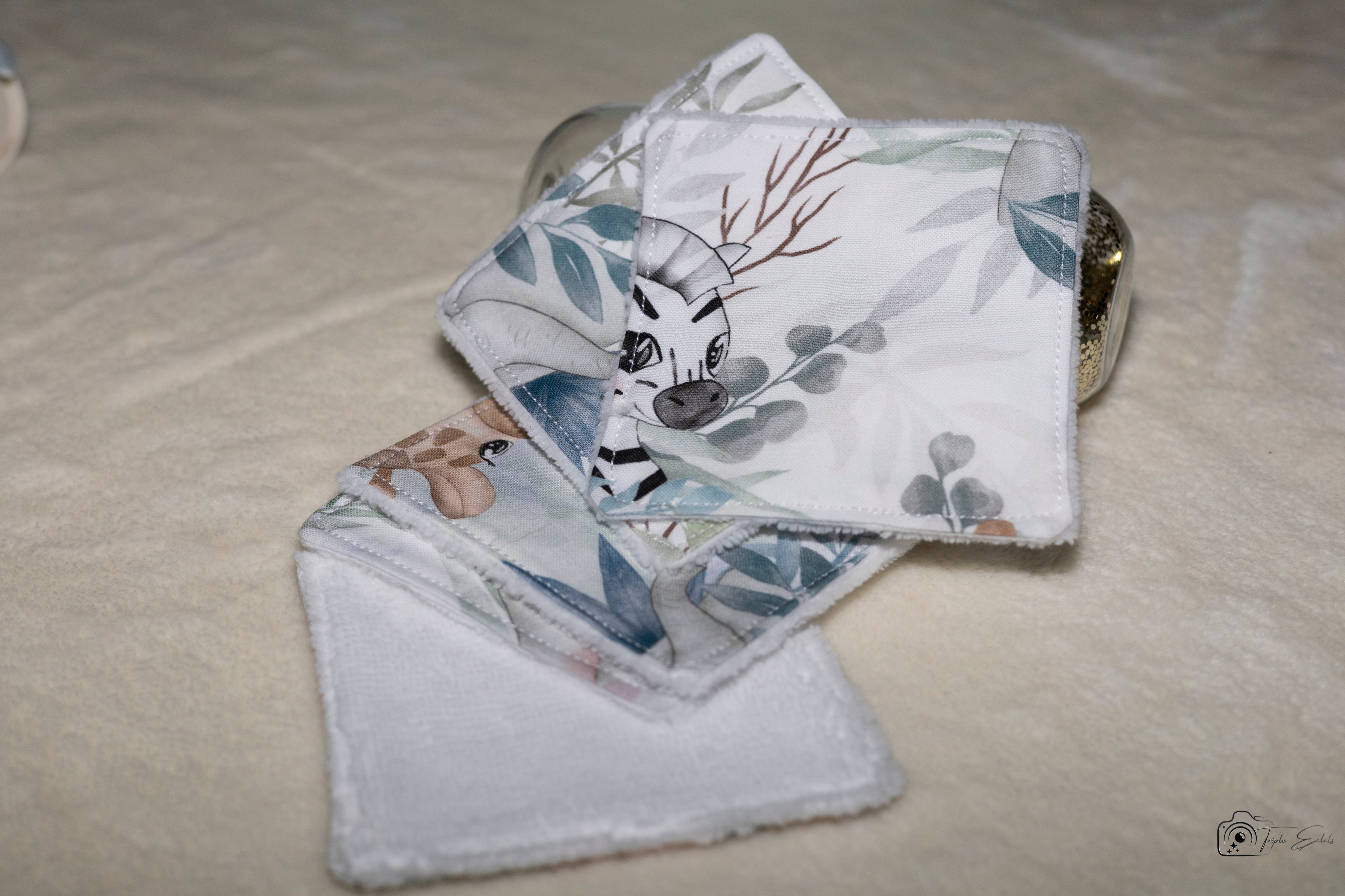 Lingette bébé et panière assortie